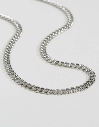 ASOS Design Midweight Chain In Silver