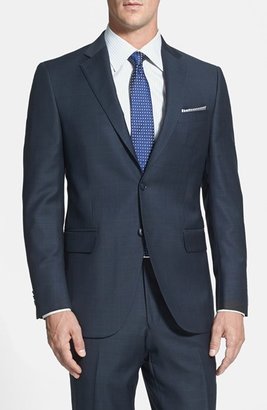 Peter Millar Classic Fit Navy Windowpane Suit