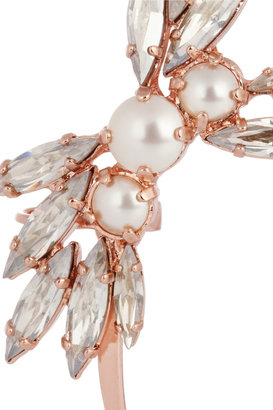 Swarovski Ryan Storer Rose gold-plated, crystal and pearl ear cuff