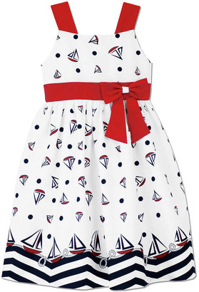 Jayne Copeland Little Girls' Sailboat-Print Dress