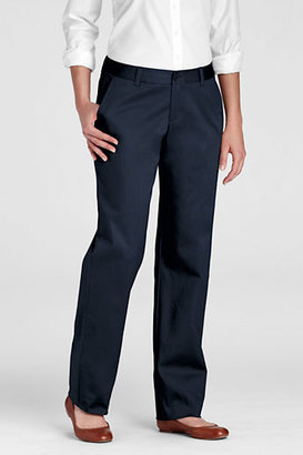 Lands' End Women's Plain Front Stain Resistant Stretch Chino Pants