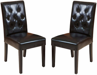 Asstd National Brand Asstd National Brand Raymond Set of 2 Bonded Leather Parsons Dining Chairs