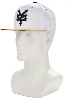 Zoo York Mens White Astor Gold Lid Snapback Fastening Brand Headwear Cap