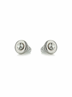 Topman Simple Rhinestone Circle Stud Earrings