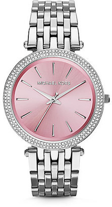 Michael Kors Darci Stainless Steel Glitz Bracelet Watch/Pink
