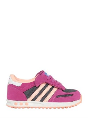 adidas Nylon & Faux Suede Running Sneakers