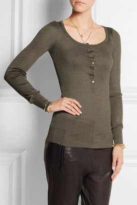 Isabel Marant Mamy ribbed silk-jersey top