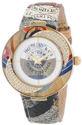 Gattinoni Women's W0309GGTZWP Carina Yellow Gold Ion-Plated Coated Stainless Steel Swarovski Crystal Watch