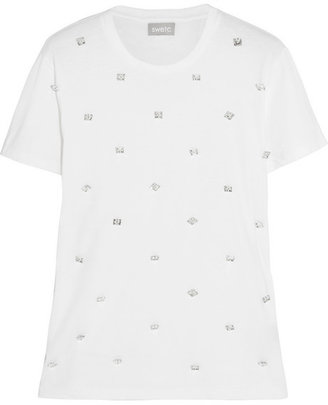 Swetc Cara embellished cotton T-shirt
