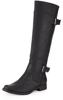 Marks and Spencer M&s Collection Buckle Riding Stretch Zip Boots with Insolia Flex®