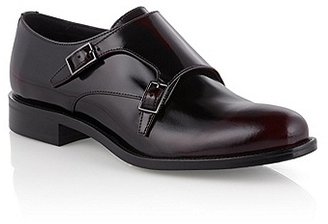 HUGO BOSS Double monk shoes `Senia-E` in hand-brushed leather