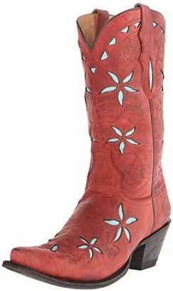 Stetson Women's 13 Inch Flower Underlay Riding Boot