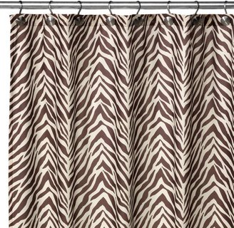 Bed Bath & Beyond WatershedTM Single Solution® 2-in-1 Zebra Fabric Shower Curtain - Brown/White