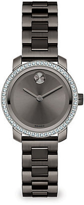 Movado Bold Diamond & Grey IP Stainless Steel Bracelet Watch
