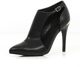 River Island Black cut out pointed shoe boots