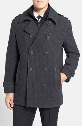Marc New York 1609 Marc New York by Andrew Marc 'Hayes' Wool Blend Peacoat