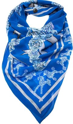 Swash flower and ribbon scarf