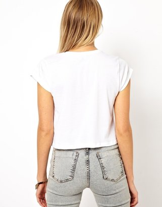 ASOS Crop T-Shirt with Roll Sleeve