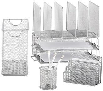 Container Store Mesh Letter Tray Silver
