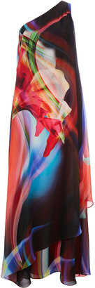 Wallis Floral Print One Shoulder Maxi Dress