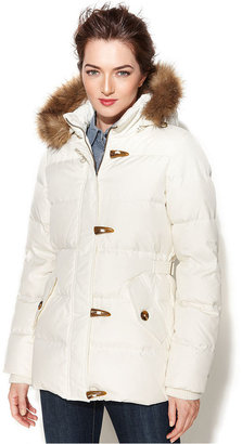 Tommy Hilfiger Hooded Faux-Fur-Trim Toggle-Front Puffer Coat