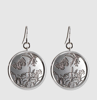 Gucci Flora Earrings In Sterling Silver