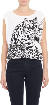 Stella McCartney Leopard-Flocked T-shirt