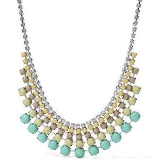 Fossil Green and yellow statement necklace
