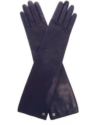 Gucci Long leather gloves