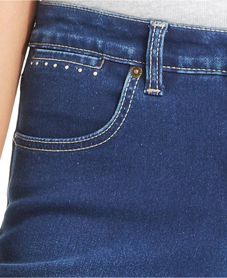Style&Co. Tummy-Control Ex-Boyfriend Cuffed Jeans, Medium Wash