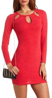 Charlotte Russe Cut-Out Body-Con Sweater Dress