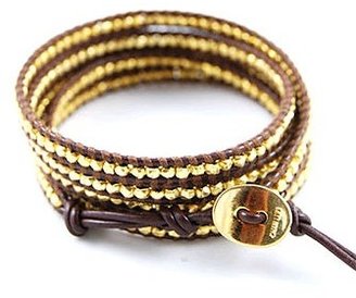 Chan Luu BS-1492" Brown Gold Wrap Bracelet