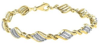 1/2 CT. T.W. Round Diamond Prong Set Fashion Bracelet in 10K Yellow Gold (IJ-I2-I3)