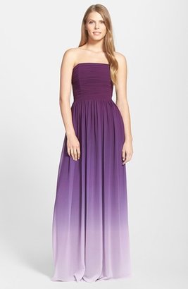 Erin Fetherston ERIN 'Isabelle' Ruched Ombré Chiffon Gown