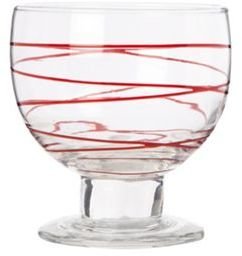 Leonardo Red glass swirl ice cream bowl