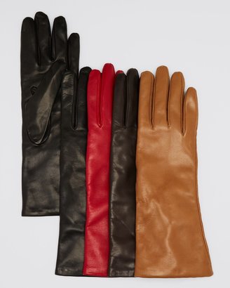 Bloomingdale's Long Cashmere Lined Leather Gloves