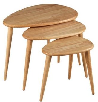 Debenhams Wooden 'Pebbles' nest of 3 tables