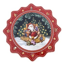 Villeroy & Boch Toys Fantasy Santa Reading Large Pastry Plate