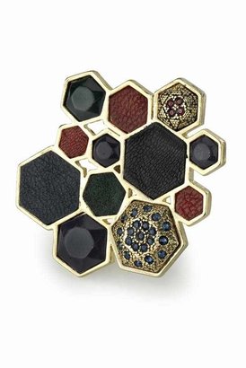 House Of Harlow Large Multicolored Rhodium Cluster Ring