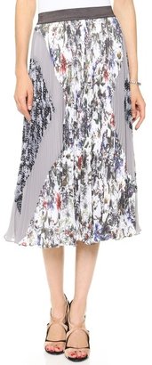 Rebecca Taylor Grey Gardens Pleated Midi Skirt