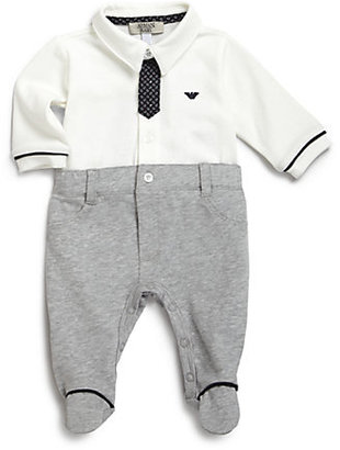 Armani Junior Infant's Two-Piece Vest & Footie Set
