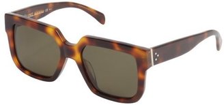 Celine brown tortoise print rectangle frame 'Essential' sunglasses