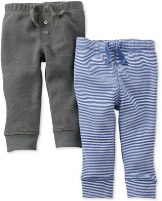 Carter's Baby Boys' 2-Pack Thermal & Striped Pants