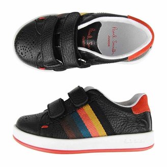 Paul Smith JuniorBoys Black Leather Strap Trainers
