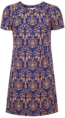 Miss Selfridge Assorted T-Shirt Dress, Blue/Orange