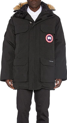 Canada Goose Expedition Coyote Fur Trim Parka in Charcoal