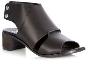 Faith Black 'Doslin' leather heeled sandals