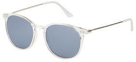 Topshop Womens Walt Round Sunglasses - Clear