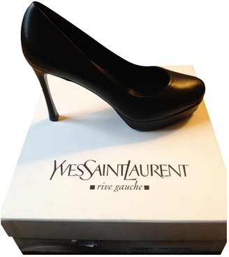 Saint Laurent Black Leather Heels