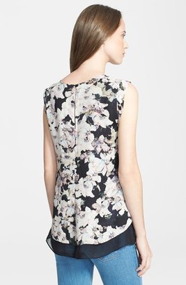Rebecca Taylor 'Frosted Flower' Print Silk Top